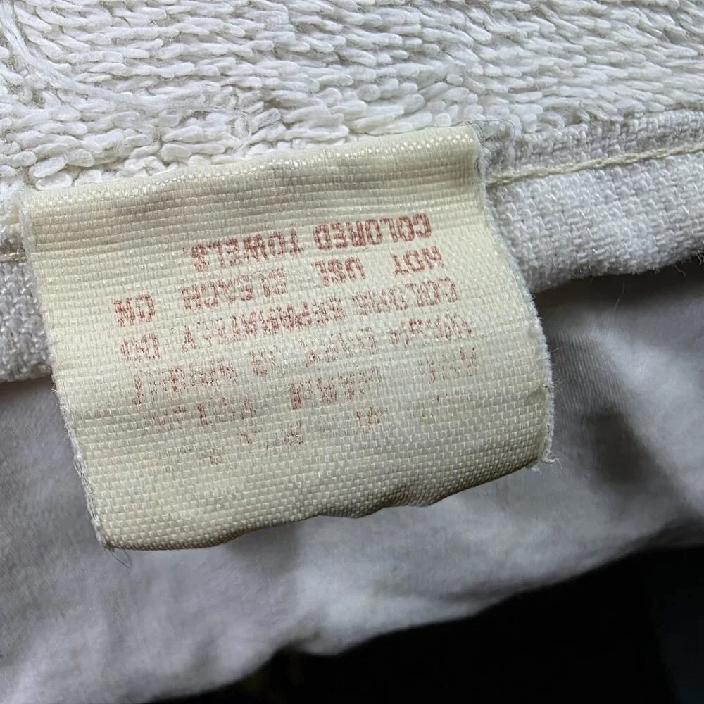 Vintage Stevens White Bath Towel 53x30 Made In USA Summer Solid